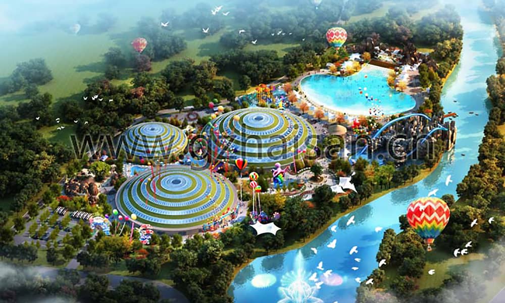 辽宁营口虹溪谷乐园鸟瞰图 辽宁营口虹溪谷乐园鸟瞰图