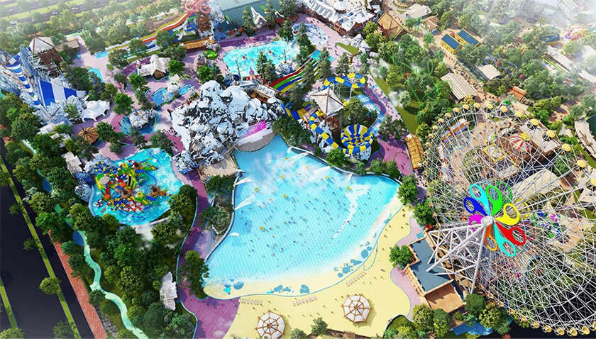 赣中首座综合性现代主题乐园！江西吉安欢乐世界水上游乐设备进入试滑验收阶段
